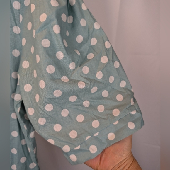 Laura Ashley Vintage Blue Polka Dot Sailor Dress Size 12 In EUC - Picture 6 of 14